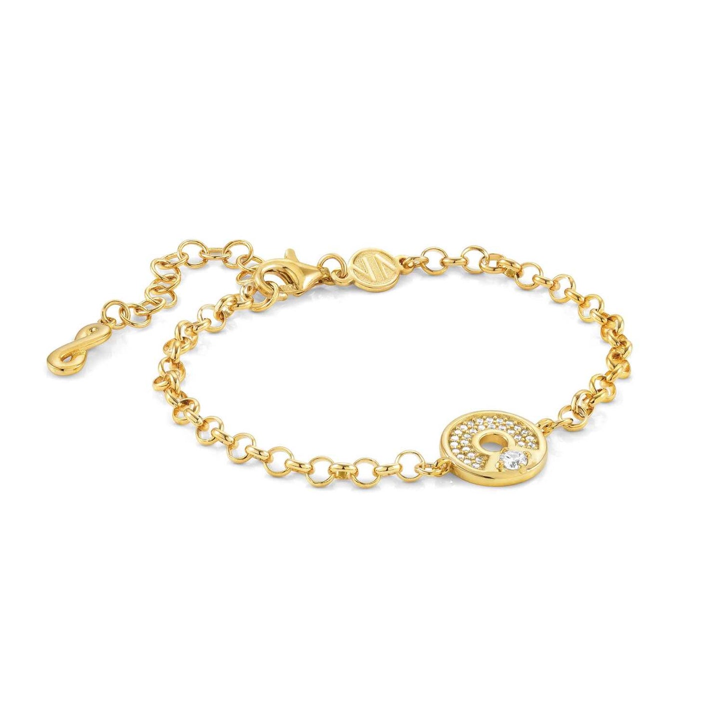 CZ Infinity Gold Plated Bracelet