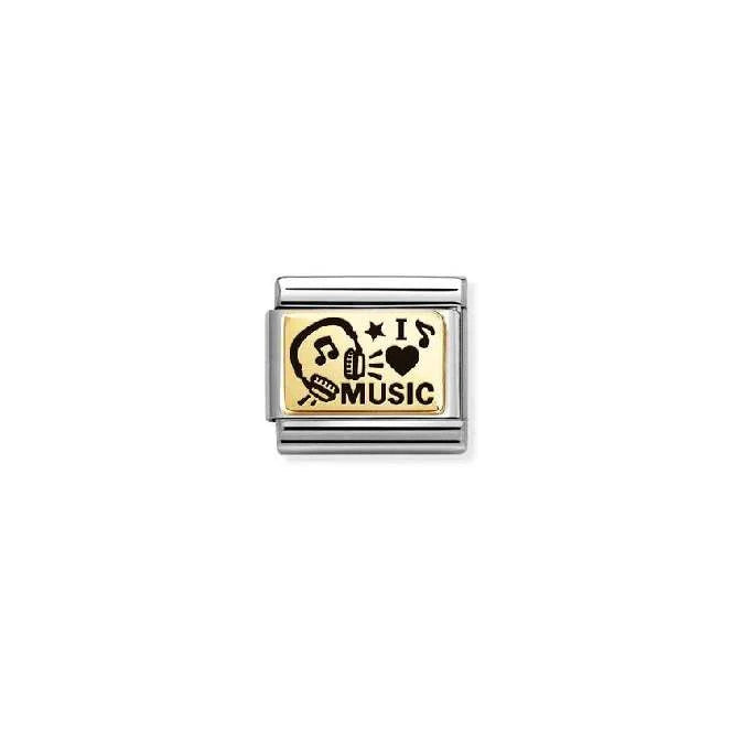 Yellow gold music with headphones