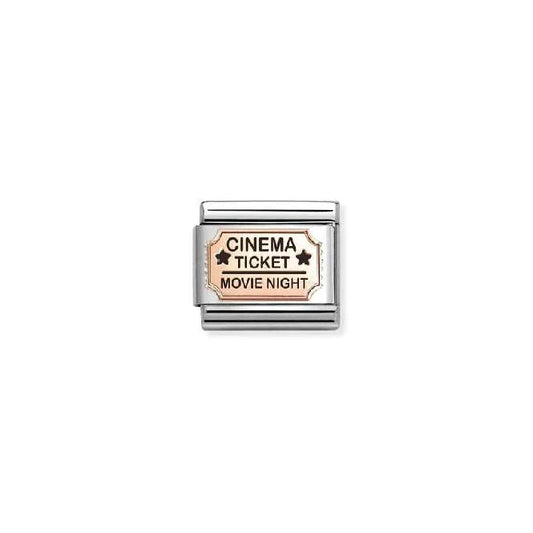 Rose Gold Cinema Ticket Charm