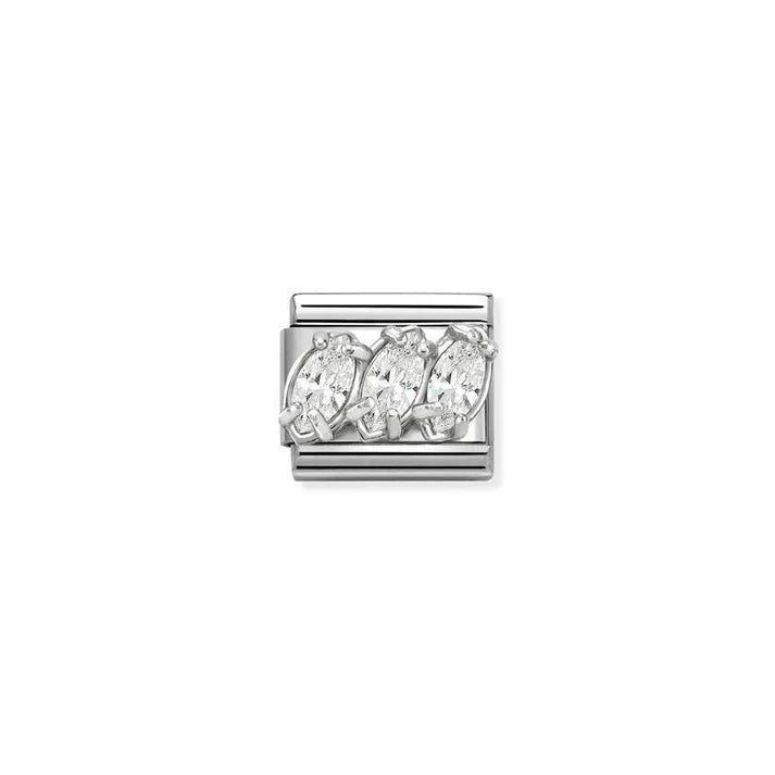 Cubic Zirconia Trilogy Charm