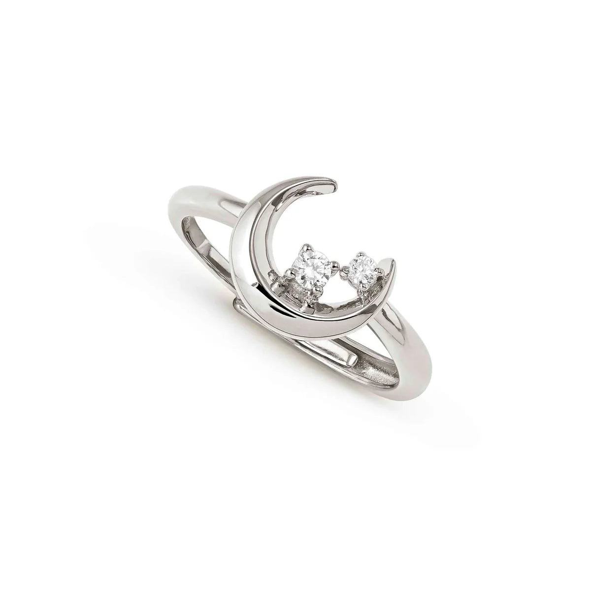 Dream Beats Ring with Zirconia Moon