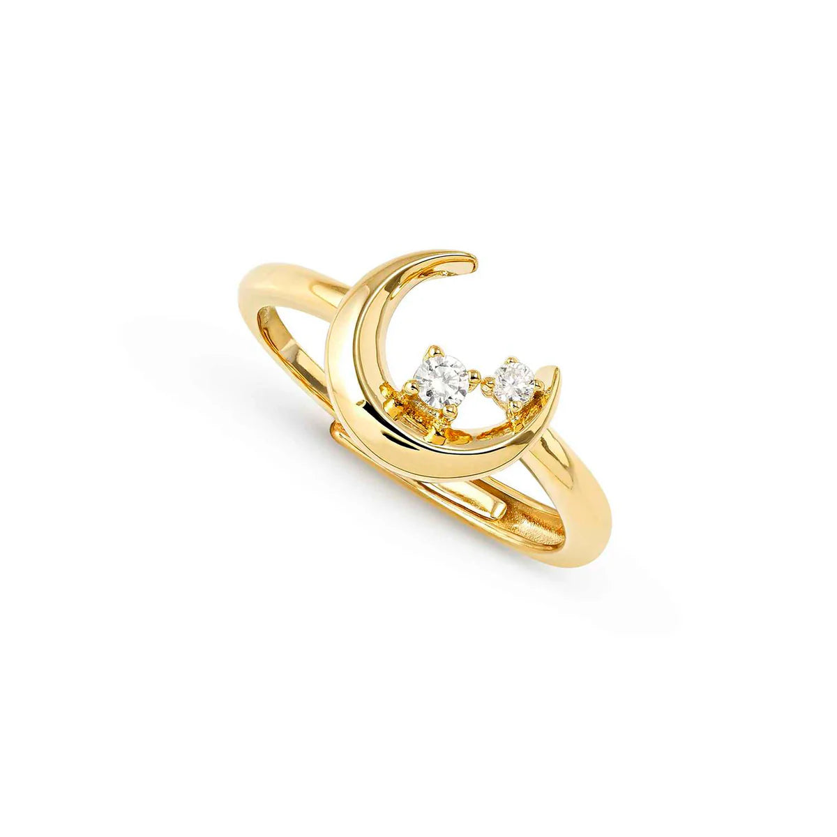 Dream Beats Ring & Cubic Zirconia Moon