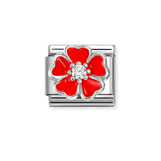 Red Flower Composable Charm