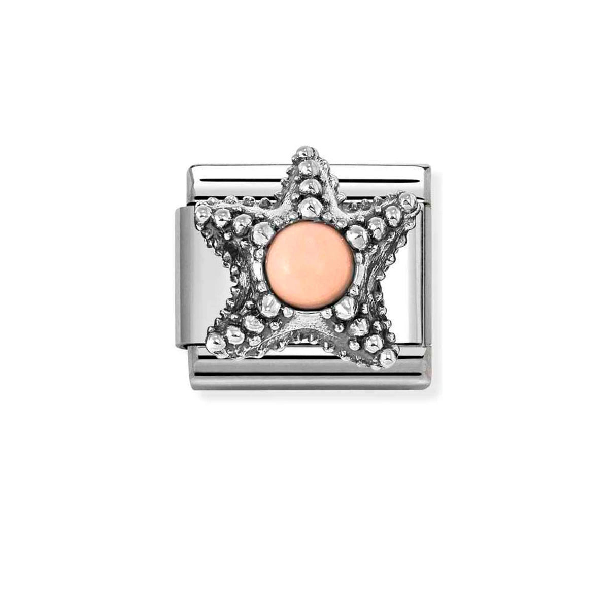 Sterling Silver Pink Coral Starfish Composable Charm