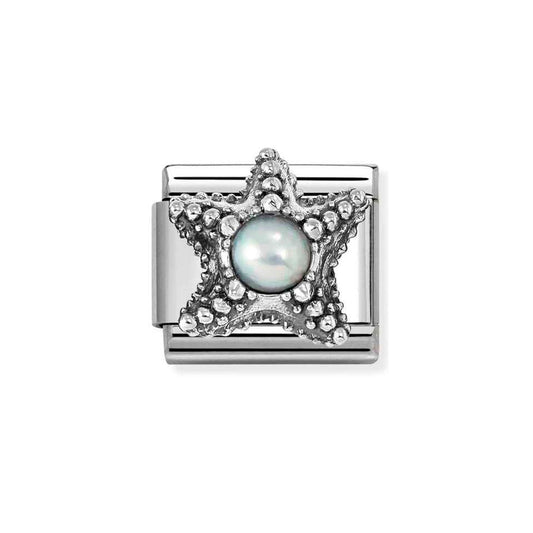 Sterling Silver White Pearl Starfish Composable Charm