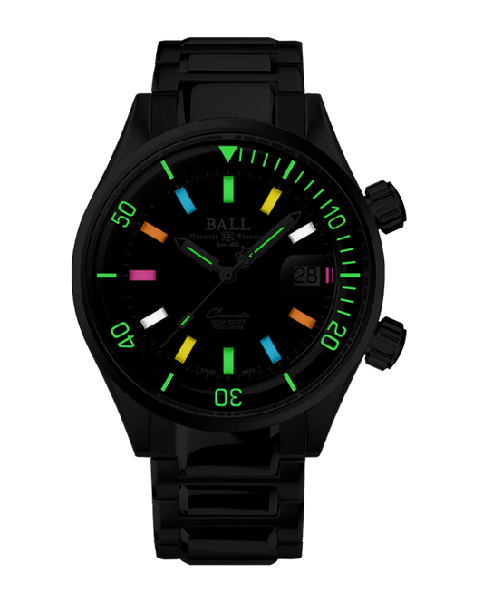 Ball Engineer Master II Diver Chronometer (Rainbow Gas Tubes)