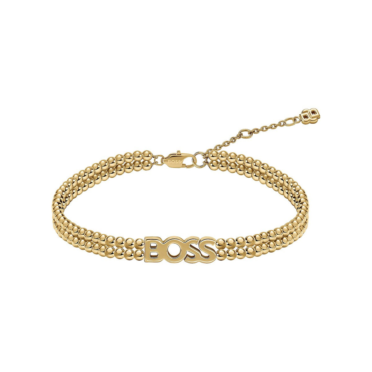 Kassy Yellow Gold Plated Stainless Steel Beads Bracelet
