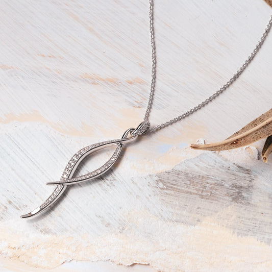 Entwine Twine Twist Pavé Necklace