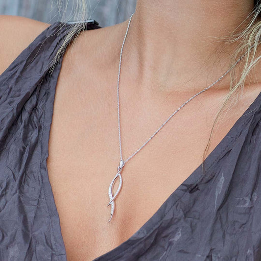 Entwine Twine Twist Pavé Necklace