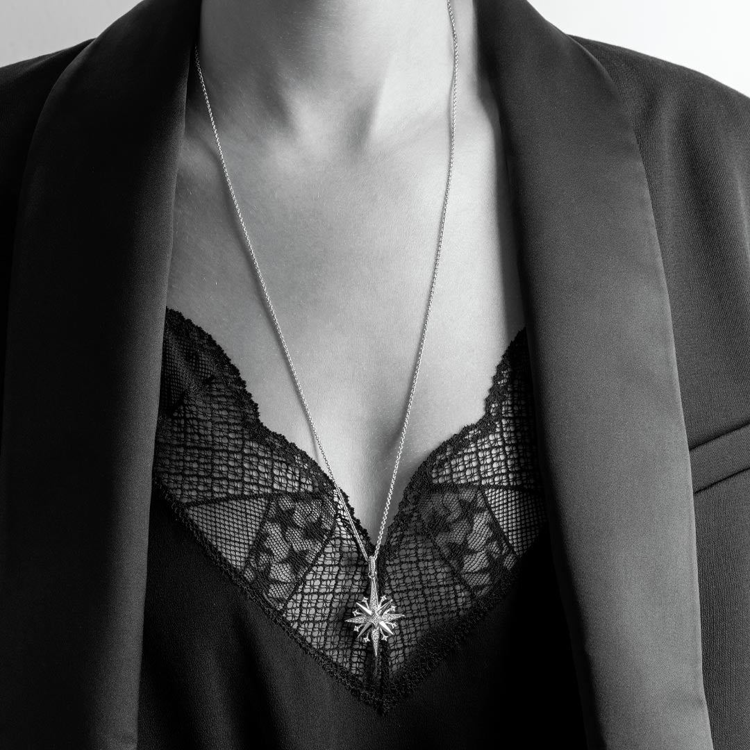 Céleste North Starburst CZ Grande 16-24" Slider Necklace