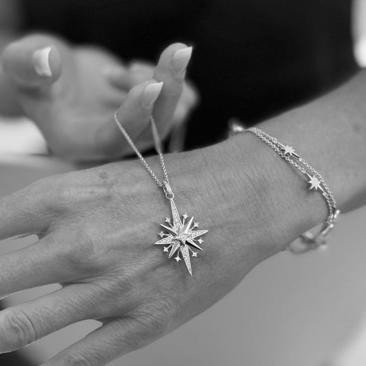 Céleste North Starburst CZ Grande 16-24" Slider Necklace