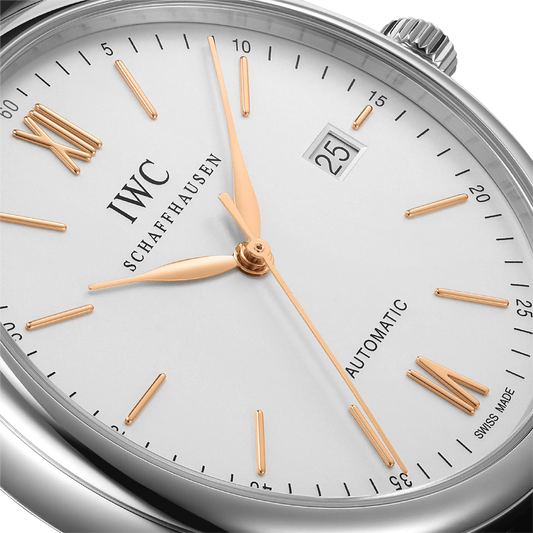 Portofino 40mm Leather Strap Watch