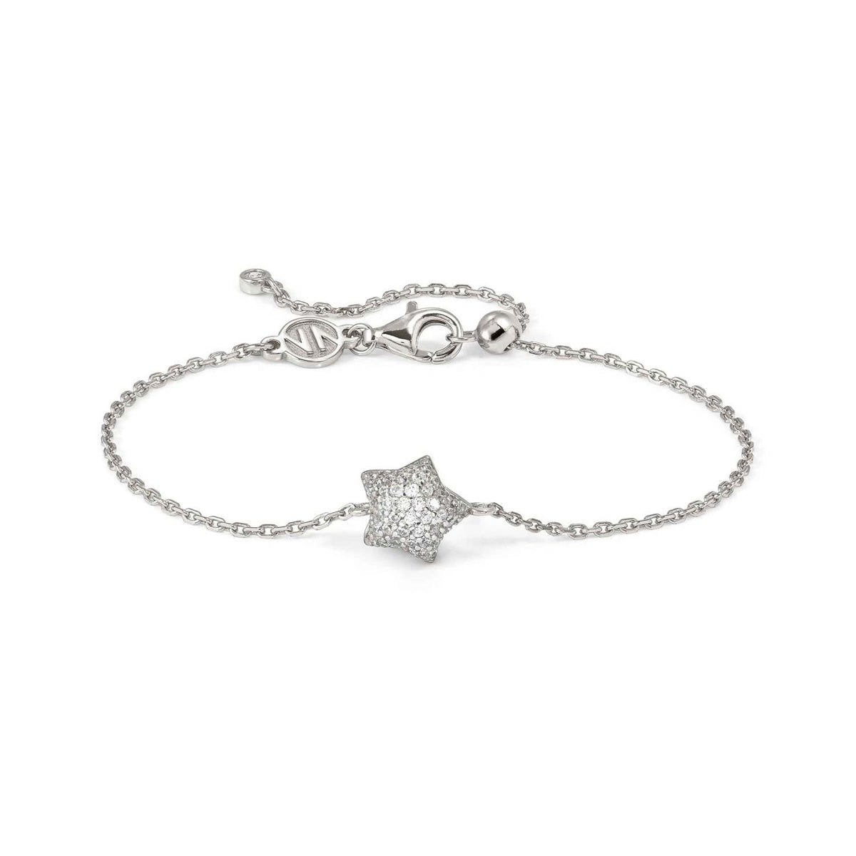 Lifepoetry Bracelet in 925 Sterling Silver and Cubic Zirconia Pave Star