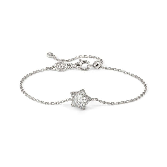 Lifepoetry Bracelet in 925 Sterling Silver and Cubic Zirconia Pave Star