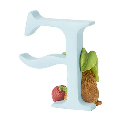 Beatrix Potter "F" Timmy Willie With A Strawberry Ornamental Letter