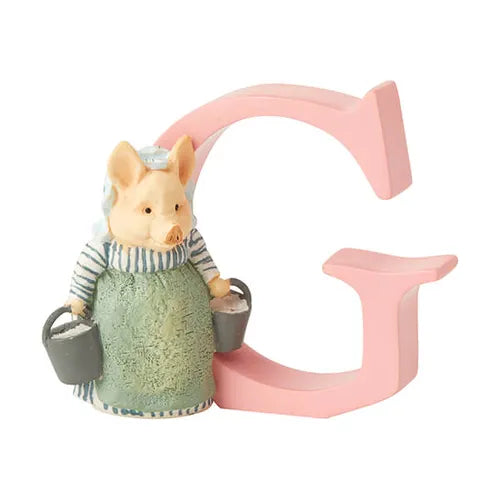 Beatrix Potter "G" Aunt Pettitoes Ornamental Letter