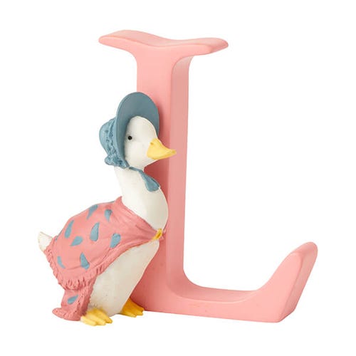 Beatrix Potter "L" Jemima Puddle Duck Ornamental Letter