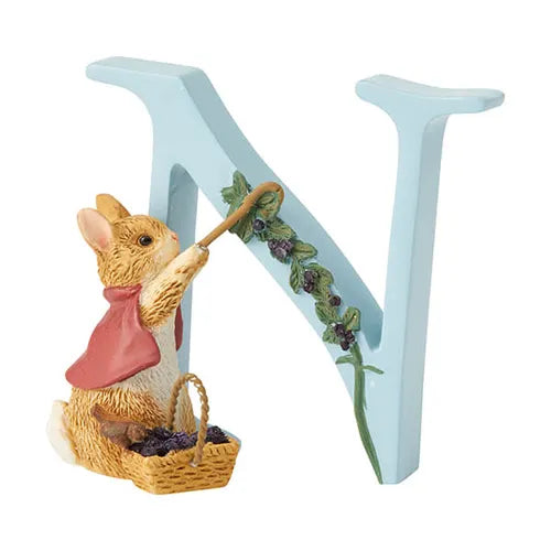 Beatrix Potter "N" Cotton Tail Ornamental Letter