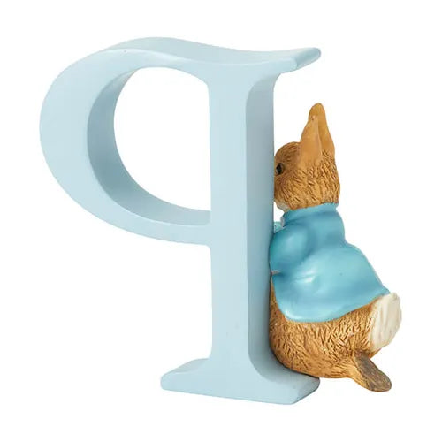 Beatrix Potter "P" Running Peter Rabbit Ornamental Letter