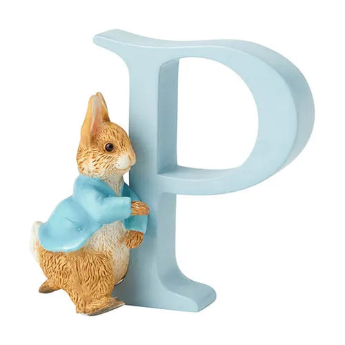 Beatrix Potter "P" Running Peter Rabbit Ornamental Letter