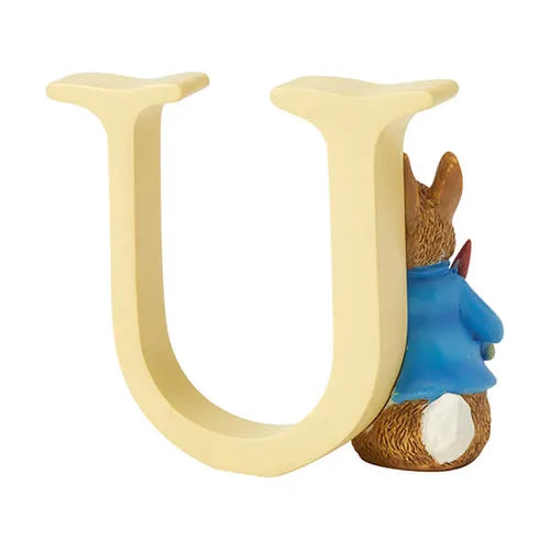 Beatrix Potter "U" Peter Rabbit With Radishes Ornamental Letter