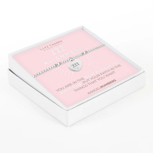 Angel Numbers 222 Life Charms Bracelet