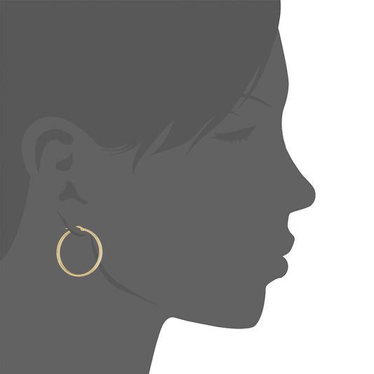 Yellow Gold 30mm Hoop Earrings