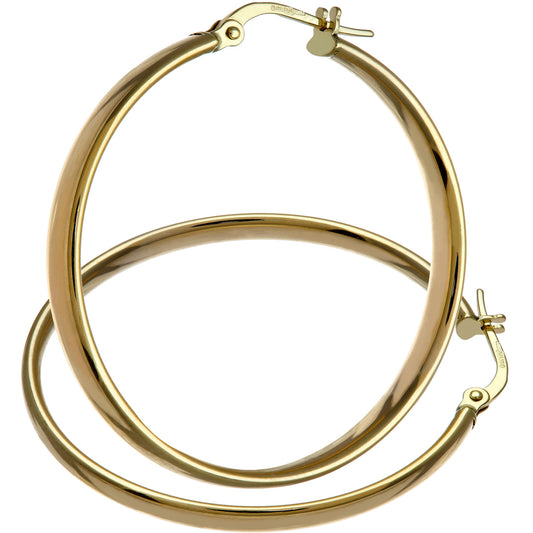 Yellow Gold 30mm Hoop Earrings