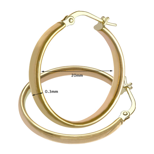 Yellow Gold 30mm Hoop Earrings