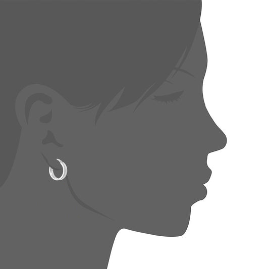 White Gold 19mm Hoop Earrings