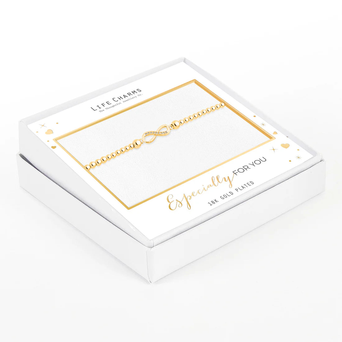 Gold Forever Infinity Life Charms Bracelet