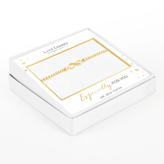 Gold Forever Infinity Life Charms Bracelet
