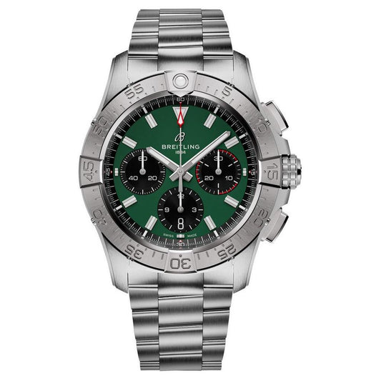 Avenger B01 Chronograph 42 Mens Stainless Steel Green Watch