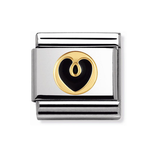 Gold & Black Heart
