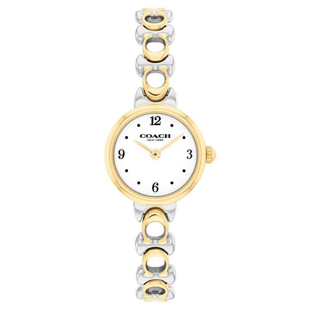 Iris 22mm Stainless Steel and Yellow Gold Tone Quartz Watch