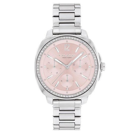 Kitt 34mm Stainless Steel Crystal Watch