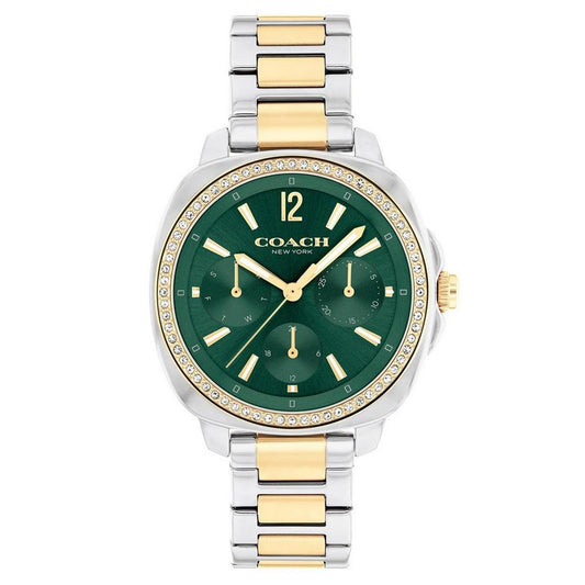 Kitt 34mm Stainless Steel and Yellow Gold Tone Crystal Watch