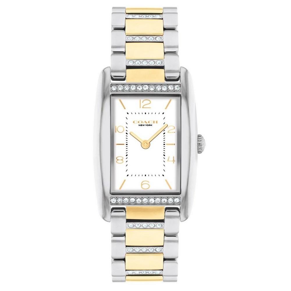 Reese 35mm Stainless Steel and Yellow Gold Tone Crystal Quartz Watch
