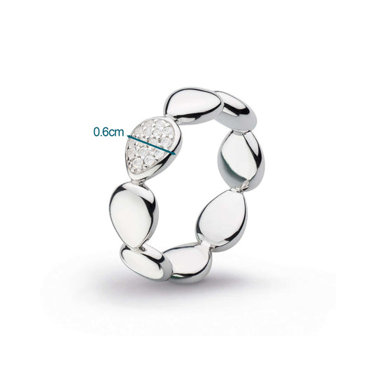 Coast Pebble Glisten Pavé Ring - Size R