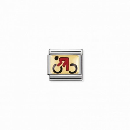 Classic Gold Plates Cyclist Charm
