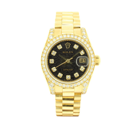 Rolex DateJust 179158 26mm 18ct Gold Diamond Set