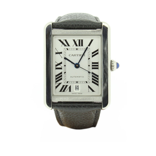 Cartier Tank Solo WSTA0029 31x40mm Stainless Steel with Leather Strap