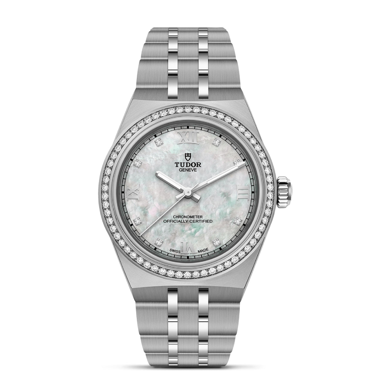 Royal 30mm Diamond Set Stainless Steel