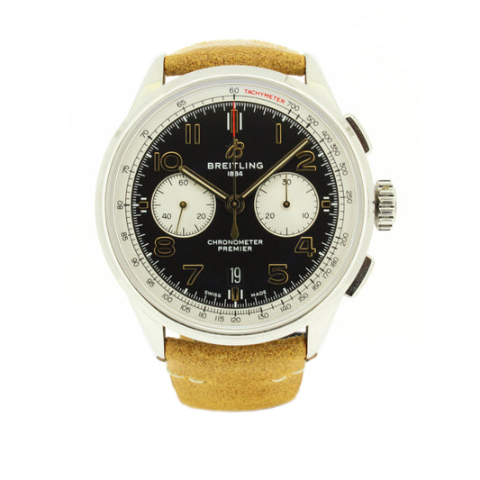 Breitling Premier B01 Norton Edition AB0118A21B1X1 42mm Stainless Steel with Leather Strap