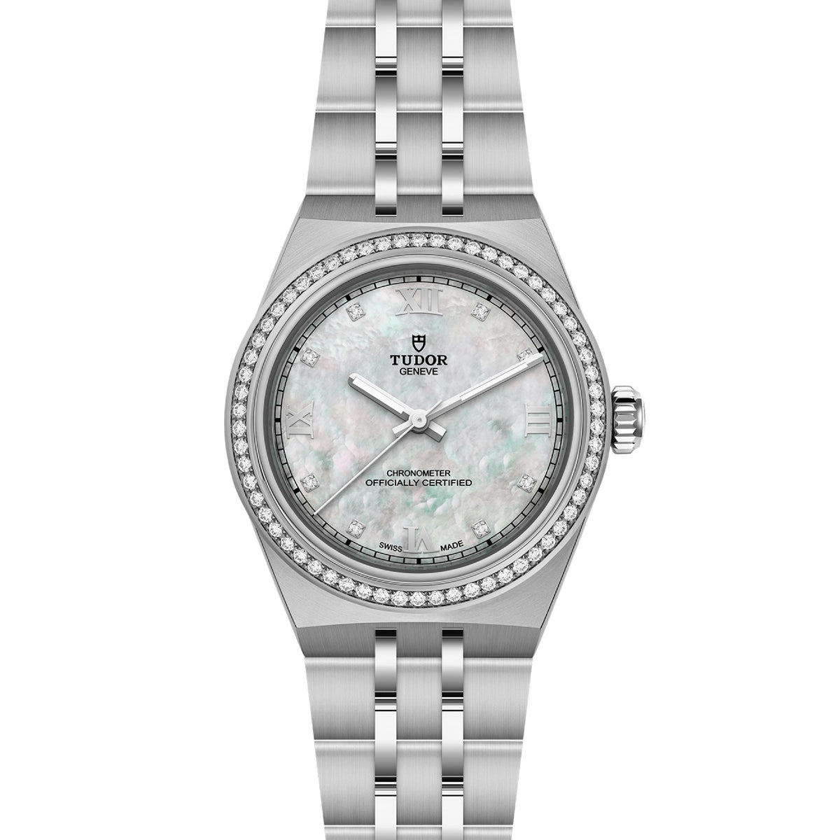 Royal 30mm Diamond Set Stainless Steel