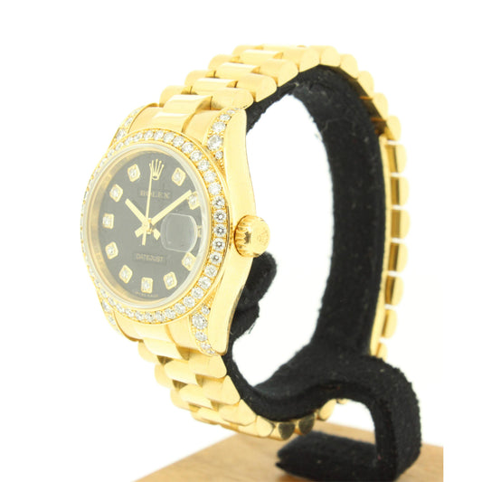 Rolex DateJust 179158 26mm 18ct Gold Diamond Set