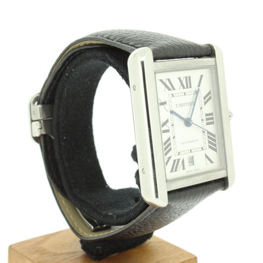 Cartier Tank Solo WSTA0029 31x40mm Stainless Steel with Leather Strap