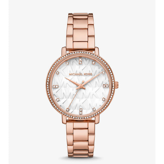 Pyper Three-Hand Rose Gold-Tone Alloy Ladies Watch