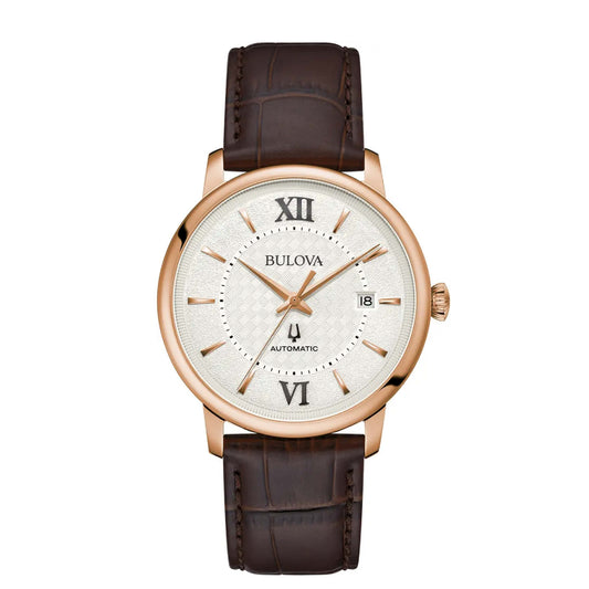 Hudson, mens watch brown leather strap