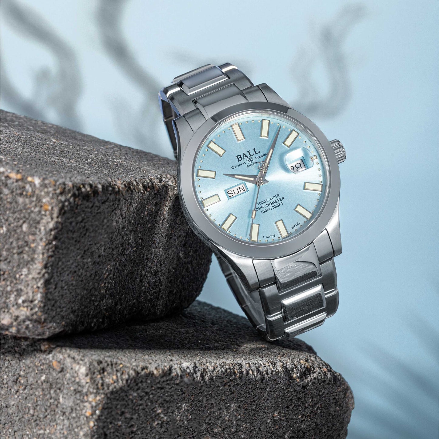 Ball Engineer III Marvelight Chronometer Day/Date Ice Blue